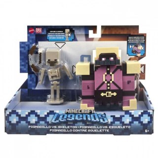 Mattel Zestaw figurek Minecraft Legends Pigmadillo vs Skeleton