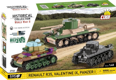 Cobi Klocki Klocki Renault R35 - Valentine IX - Panzer I