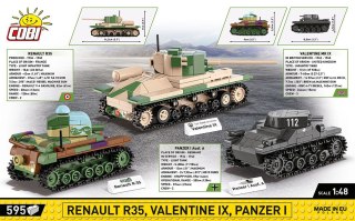 Cobi Klocki Klocki Renault R35 - Valentine IX - Panzer I