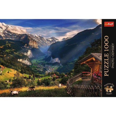 Trefl Puzzle 1000 elementów Premium Plus Dolina Lauterbrunnen Szwajcaria