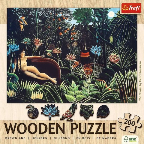 Trefl Puzzle drewniane 200 elementów Sen Henri Rosseau