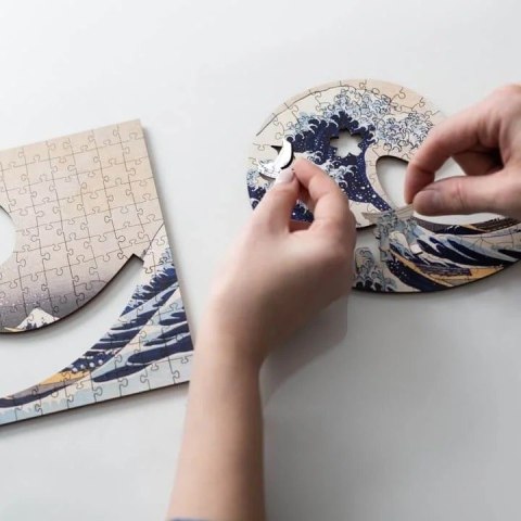 Trefl Puzzle drewniane 200 elementów Wielka Fala w Kanagawie Hokusai Katsushika