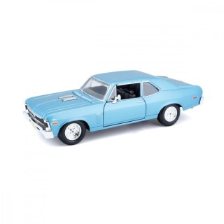 Maisto Model kompozytowy Chevrolet Nova 1970 1/24 niebieski