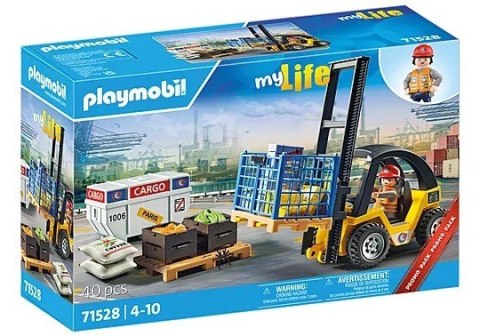 Playmobil Zestaw My Life 71528 Wózek widłowy z ładunkiem