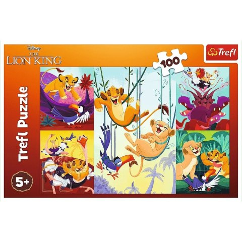 Trefl Puzzle 100 elementów Dzielny Król Lew