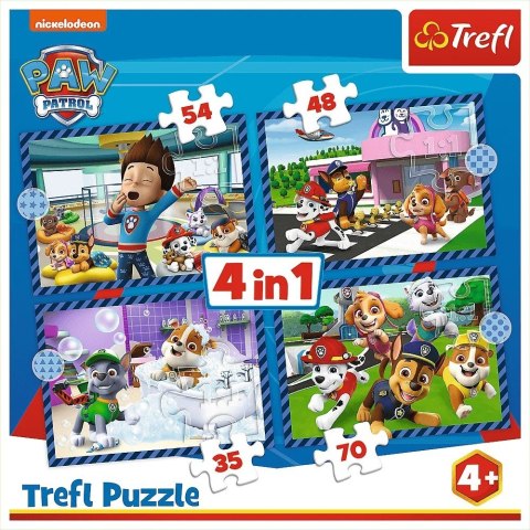 Trefl Puzzle 4w1 Psie sprawy Psi Patrol Paw Patrol