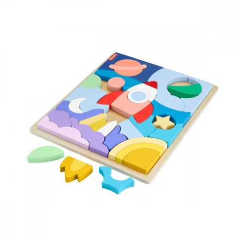 Fisher Price Puzzle drewniane 42 elementy Kosmos