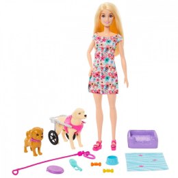 Mattel Lalka Barbie i piesek na wózku