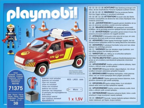 Playmobil Zestaw figurek City Action 71375 Samochód komendanta straży pożarnej