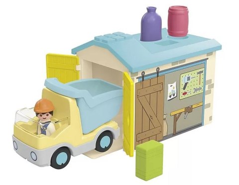 Playmobil Zestaw z figurką Junior 71686 Ciężarówka z garażem z funkcją sortera