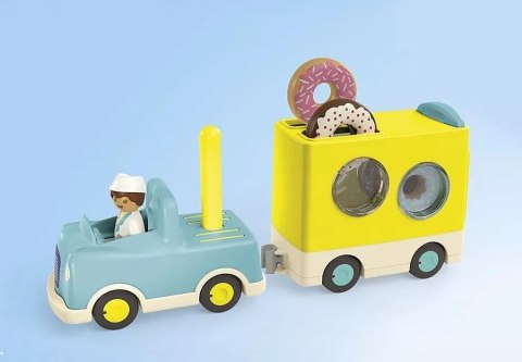 Playmobil Zestaw z figurkami Junior 71702 Szalony Donut Truck z funkcją układania i sortowania