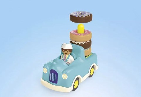 Playmobil Zestaw z figurkami Junior 71702 Szalony Donut Truck z funkcją układania i sortowania