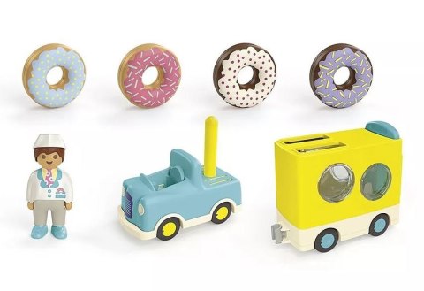 Playmobil Zestaw z figurkami Junior 71702 Szalony Donut Truck z funkcją układania i sortowania