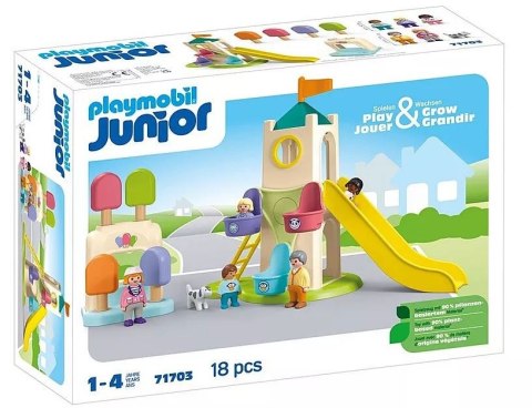 Playmobil Zestaw z figurkami Junior 71703 Wieża przygód i budka z lodami