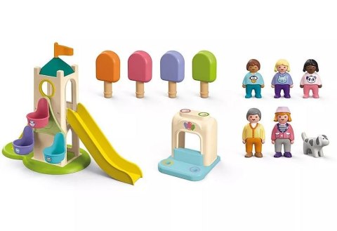 Playmobil Zestaw z figurkami Junior 71703 Wieża przygód i budka z lodami