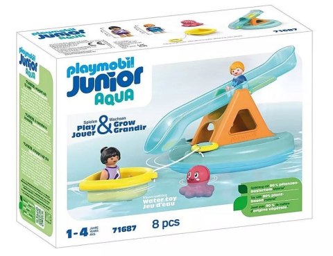 Playmobil Zestaw z figurkami Junior Aqua 71 687 Pływająca wyspa ze zjeżdżalnią