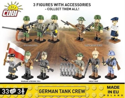 Cobi Klocki Klocki German tank crew 3 figurki