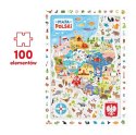 CzuCzu Puzzle obserwacyjne - Mapa Polski 100 elementów