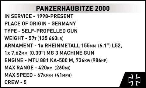 Cobi Klocki Klocki Panzerhaubitze 2000 1006 klocków