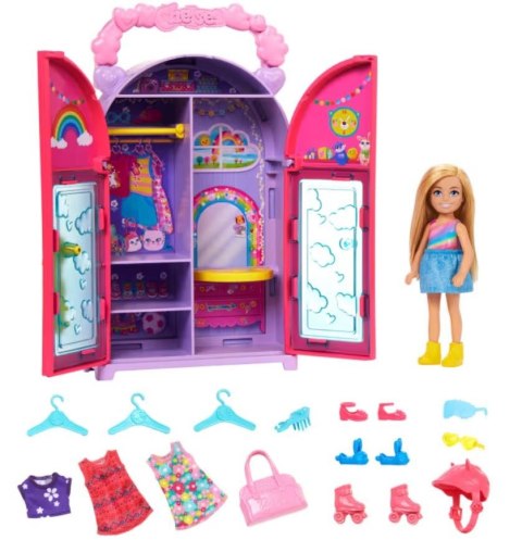 Mattel Zestaw z lalką Barbie Chelsea + 15 akcesoriów