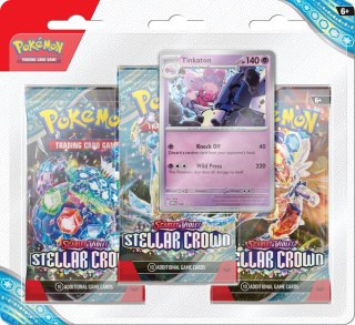 Pokemon TCG Karty Stellar Crown - 3-Pack Tinkaton