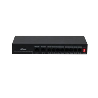 Dahua Technology PoE DH-PFS3010-8ET-65 łącza sieciowe Fast Ethernet (10/100) Obsługa PoE Czarny Dahua Technology