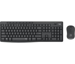 Logitech MK295 Silent Wireless Combo klawiatura Dołączona myszka Biuro RF Wireless Portugalski Grafitowy Logitech