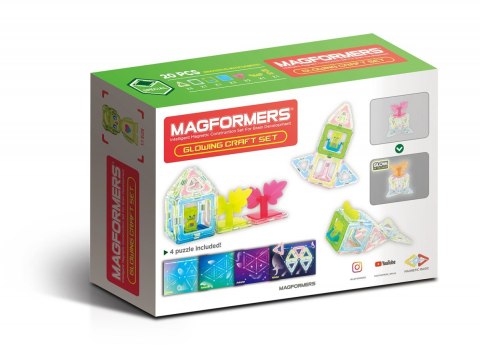 Magformers Klocki magnetyczne Glowing Craft 20 elementów