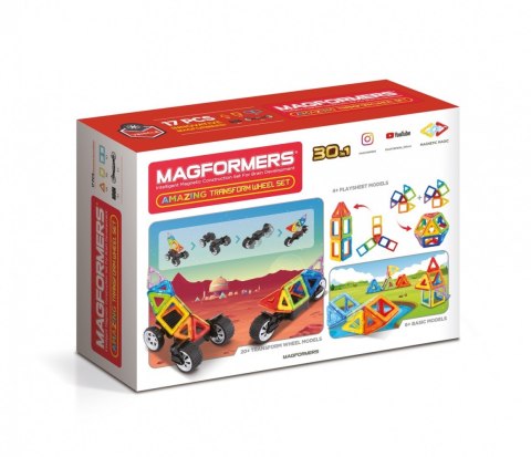 Magformers Klocki magnetyczne Transform wheel set 17 elementów