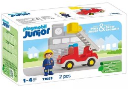 Playmobil Zestaw z figurką Junior 71683 Wóz strażacki z drabiną