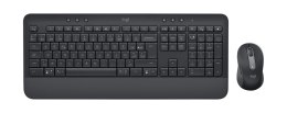 Logitech Signature MK650 Combo For Business klawiatura Dołączona myszka RF Wireless + Bluetooth AZERTY Belgijski Grafitowy Logitech