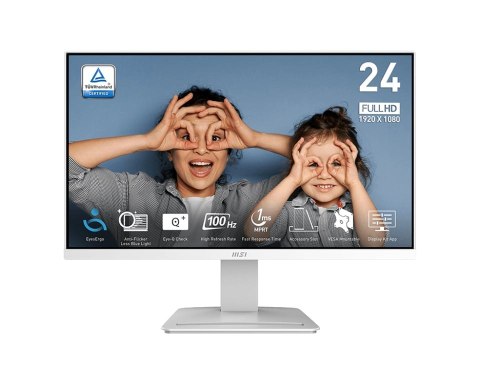 MSI Pro MP2412W monitor komputerowy 60,5 cm (23.8") 1920 x 1080 px Full HD LCD Biały MSI