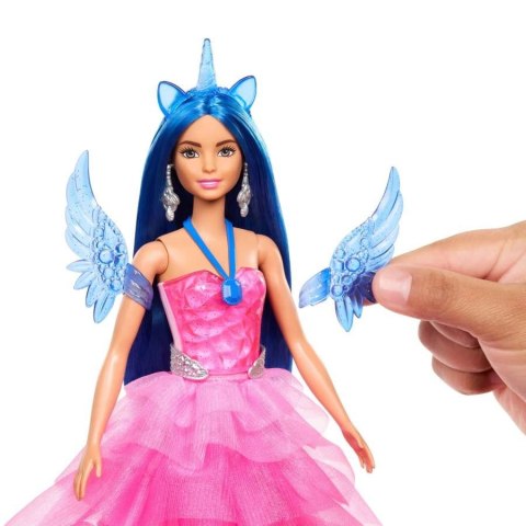 Mattel Lalka Barbie księżniczka Sapphire + skrzydlaty jednorożec