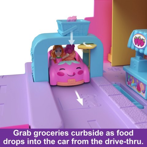 Mattel Zestaw Polly Pocket Pollyville Przenośny owocowy supermarket