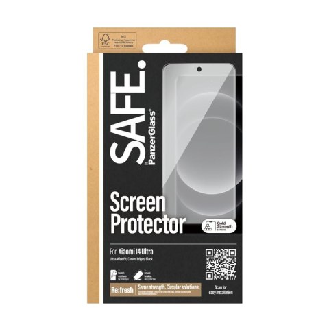 PanzerGlass SAFE. Screen Protector Xiaomi 14 Ultra Ultra-Wide Fit Przezroczysta ochrona ekranu 1 szt. PanzerGlass