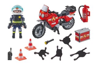 Playmobil Zestaw z figurką Action Heroes 71466 Motocykl straży pożarnej na miejscu wypadku