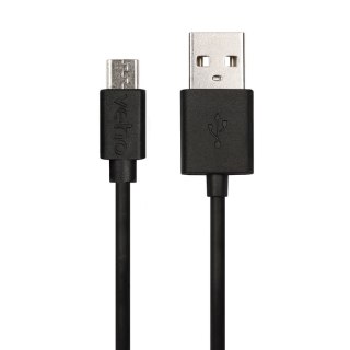 Veho VCL-001-M-20CM kabel USB 0,2 m USB 2.0 USB A Micro-USB B Czarny Veho