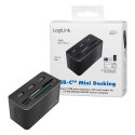 LogiLink Stacja dokująca USB3.2 8-portów, mini Czarna