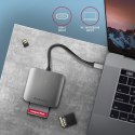 AXAGON CRE-S3C Czytnik zewnętrzny kart USB-C 3.2 GEN 1, 3-slot & lun SD/microSD/CF, obsługa UHS-II