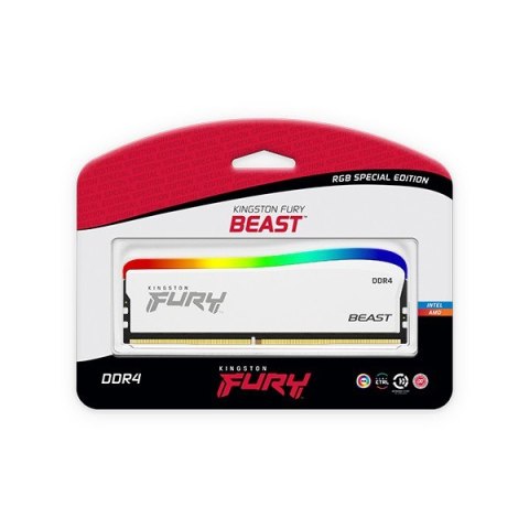 Kingston Pamięć DDR4 Fury Beast RGB 16GB(1*16GB)/3200 CL16 biała