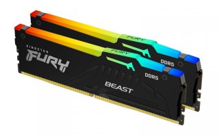 Kingston Pamięć DDR5 Fury Beast RGB 16GB(2*8GB)/5200 CL40