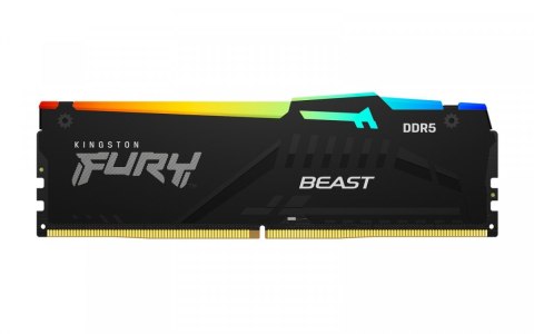 Kingston Pamięć DDR5 Fury Beast RGB 16GB(2*8GB)/5200 CL40