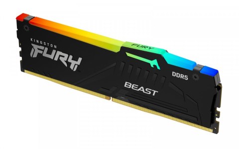 Kingston Pamięć DDR5 Fury Beast RGB 8GB(1*8GB)/5200 CL40