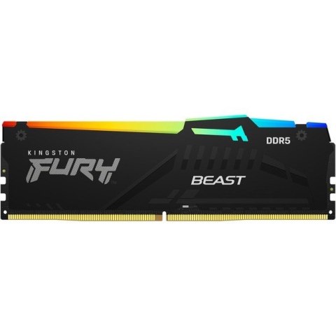 Kingston Pamięć DDR5 Fury Beast Black RGB 32GB(1*32GB)/5200 CL36 EXPO