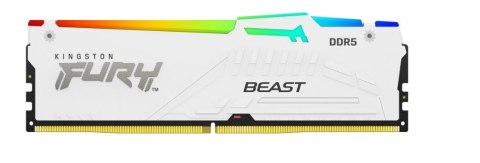 Kingston Pamięć DDR5 Fury Beast RGB 32GB(1*32GB)/5600 CL36 biała