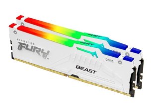 Kingston Pamięć DDR5 Fury Beast RGB 64GB(2*32GB)/5600Mhz CL36 biała