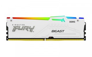 Kingston Pamięć DDR5 Fury Beast RGB 64GB(2*32GB)/6000 CL36 biała