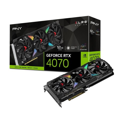 PNY Karta graficzna GeForce RTX 4070 12GB TRIPLE FAN VCG407012TFXXPB1