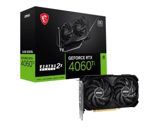 MSI Karta graficzna GeForce RTX 4060 Ti Ventus 2X OC 16GB GDDR6 128b czarna