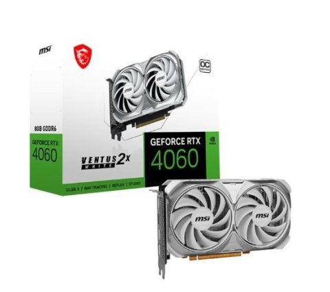 MSI Karta graficzna GeForce RTX 4060 VENTUS 2X WHITE OC 8GB GDDR6 128bit